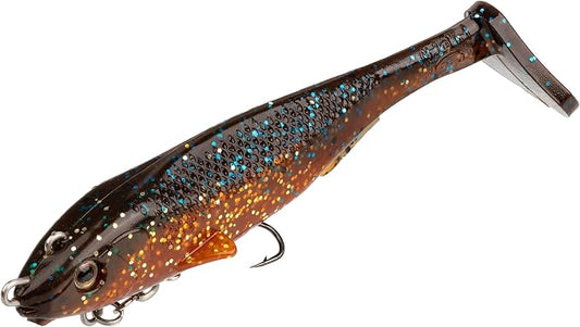 Strike King Final Copy Fishing Lure, Pre-Rigged Soft Plastic Swimbait, Free-Swinging Size 4 Treble Hook, Belly Magnetic Hook Keeper, 7/8-Ounce