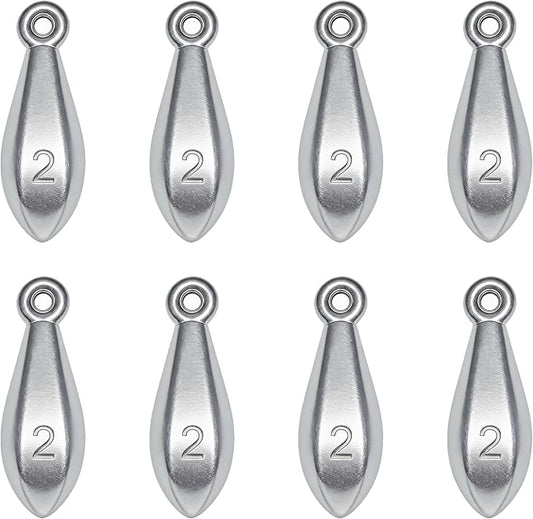 Fishing Weights Sinkers Bank Sinkers Bullet Weights for Surf Fishing Pier Bank Fishing Saltwater Fishing Gear 1oz to 8oz