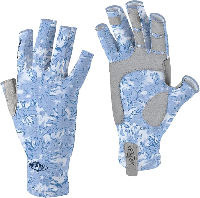 Palmyth UV Protection Fishing Fingerless Gloves UPF50+ Sun Gloves Men Women for Kayaking, Hiking, Paddling, Driving, Canoeing, Rowing