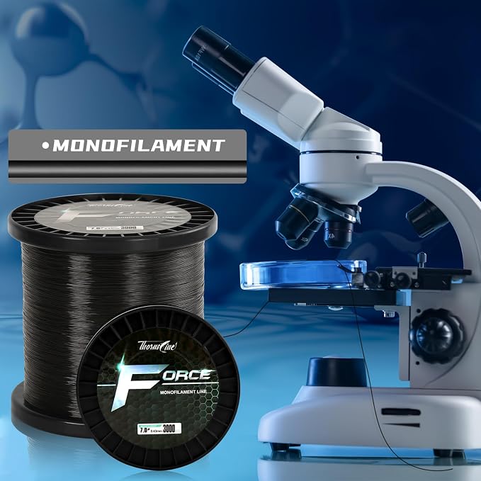Force Monofilament Fishing Line, Heavy Duty Strong Mono Fishing Wire, Clear Nylon Leader Line