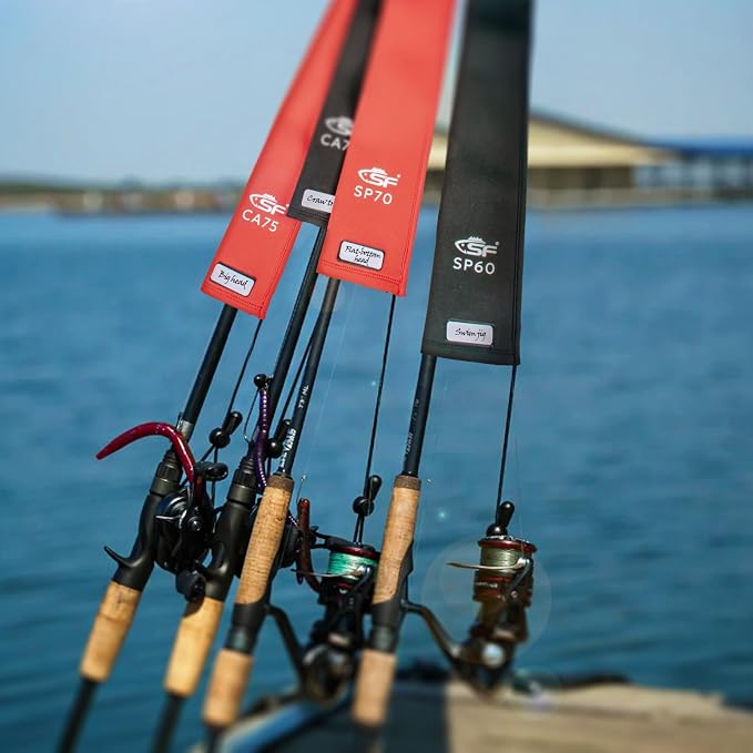 SF Neoprene Fishing Rod Sleeve Rod Cover for Casting, Spinning, Trolling Fishing Rods Protect Cover Floating Rods Storage Case,Hook Resistant