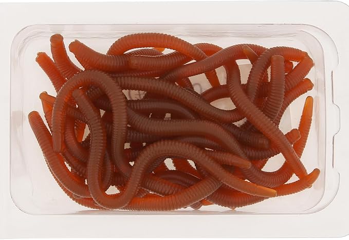 20pcs Worms for Bass Fishing, Soft Plastic Fishing Lures Plastic Worms, Fishing Worms for Bass Fishing Freshwater Saltwater