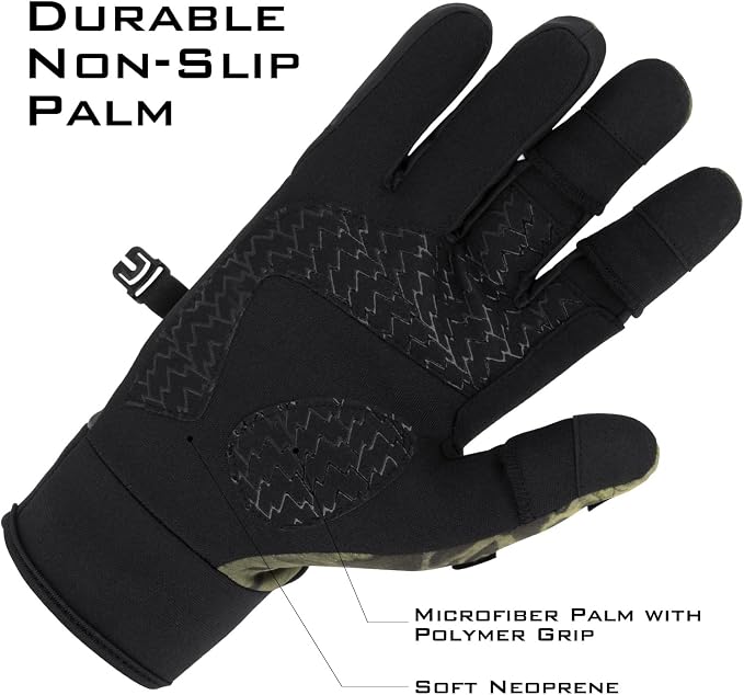 KastKing Mountain Mist Cold Winter Weather Fishing Gloves for Men and Women - Ideal for Ice Fishing, Photography, or Hunting