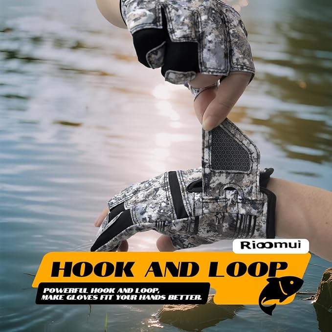 3-Cuts Fishing Gloves Men, Lightweight Breathable Anti-Slip Kayak Gloves Women for Kayaking, Sailing,Paddling,Rowing Enhanced Grip and Comfort