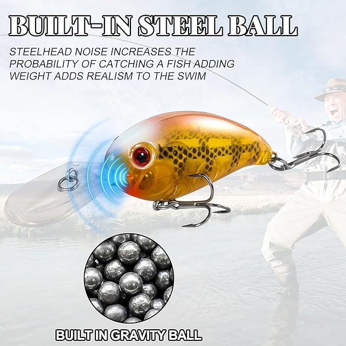 Fishing Lures Shallow Deep Diving Swimbait Crankbait Fishing Wobble Multi Jointed Hard Baits for Bass Trout Freshwater and Saltwater