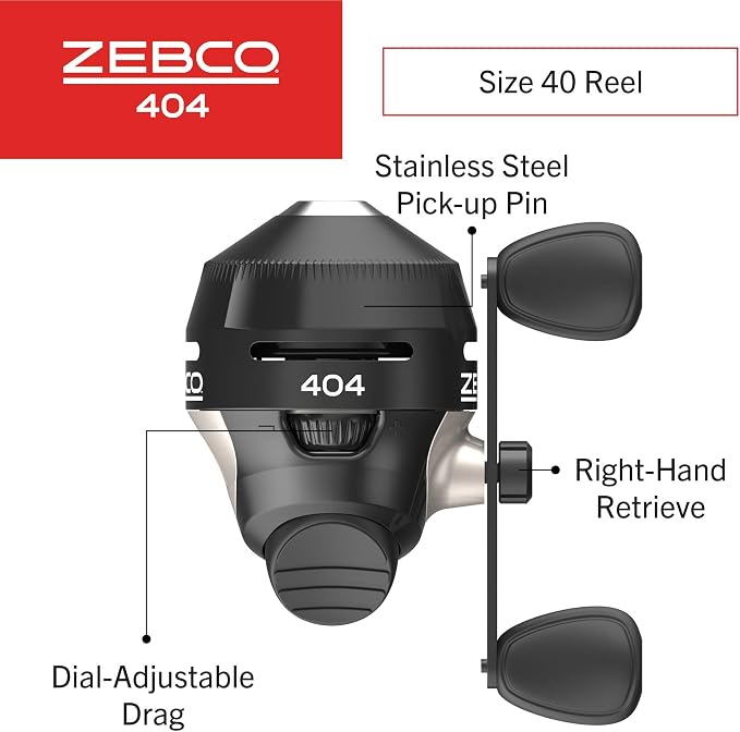 Zebco 404 Spincast Fishing Reel,