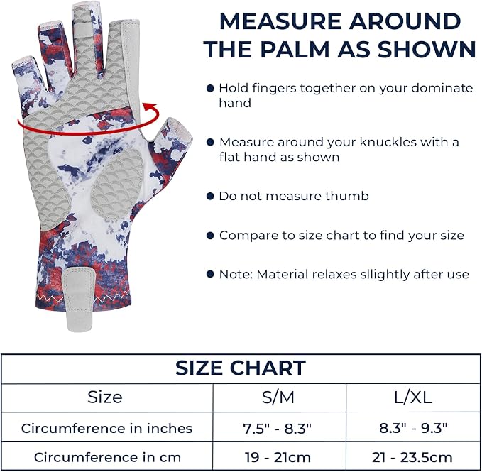 KastKing La Sal Fishing Gloves UPF50+ Sun Gloves UV Protection Fingerless Gloves Men Women for Outdoor, Kayaking, Rowing, Paddling, Canoeing, Hunting