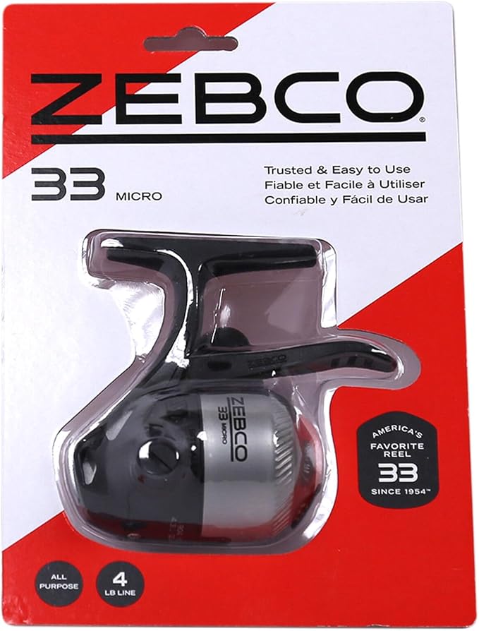 Zebco 33 Spincast Fishing Reel, Right or Left-Hand Retrieve, Pre-Spooled with Zebco Cajun Line