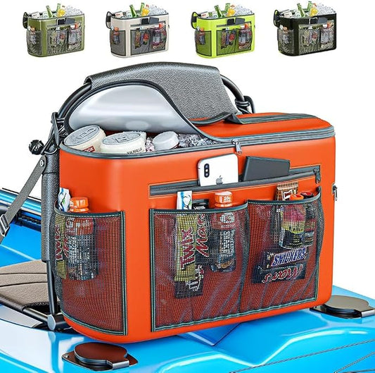 TidyFriend Kayak Cooler Behind Seat, Waterproof Cooler for Kayaking, Kayak Accessories Cooler Bag, Compatible with Lawn Chair Seat, Portable Ice Chest, Keeps Drinks Cold, Travel, Beach, Lunch