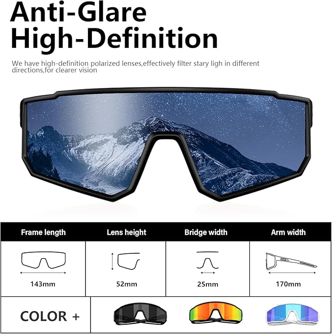 3 Pack Polarized Running Sunglasses for Women Mens Sunglasses UV Protection for Cycling Baseball Fishing