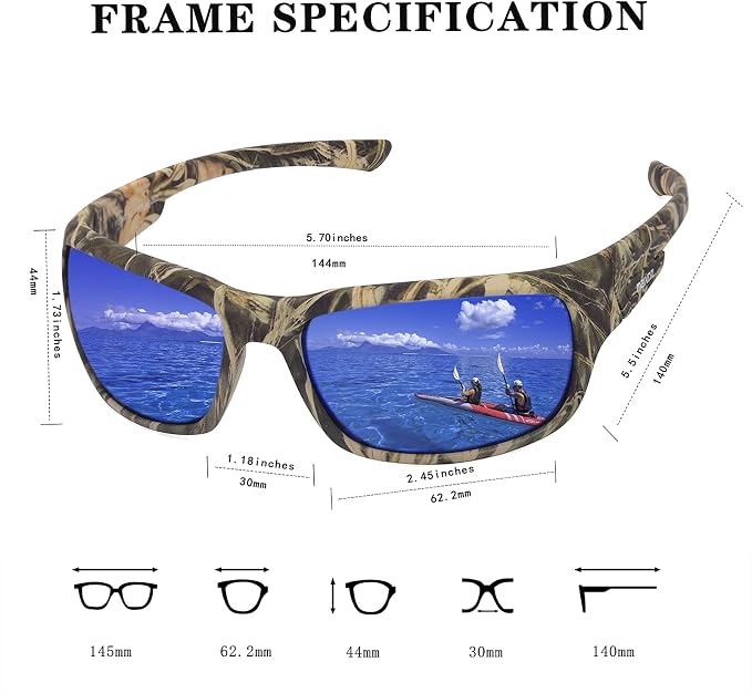 maivnz Floating Polarized Fishing Sunglasses for Men Women, Unsinkable UV400 Sports Glasses for Kayaking, Boating & Surfing