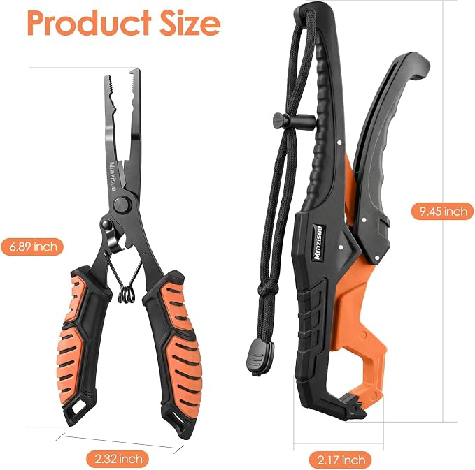 Fishing Tools Kit-Stainless Steel Fishing Pliers, Fish Lip Gripper, Multi-Functional Jaw Anti-Corrosion, Fishmen Must Have Fishing Gear
