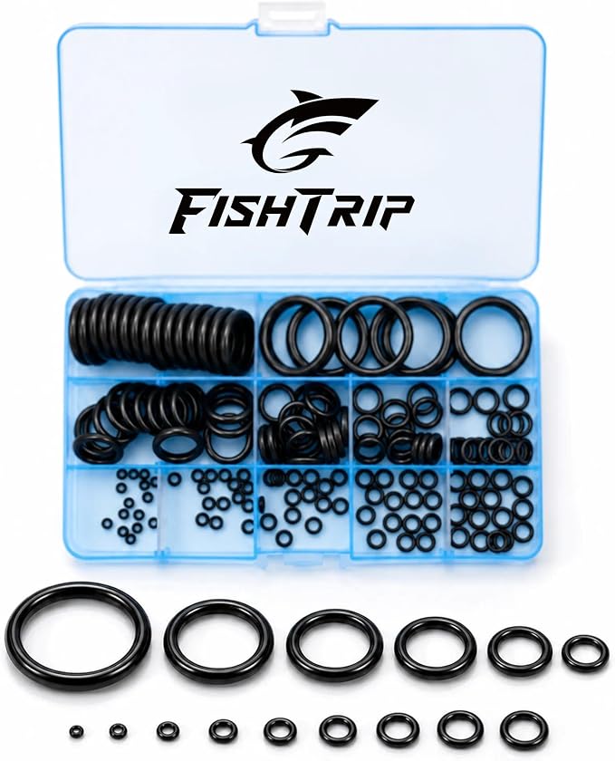FishTrip Fishing Rod Eyelet Repair Kit 60Pcs/160Pcs Fishing Rod Repair Kit 12 Sizes Fishing Pole Ceramic Guides Rings Replacement Kit