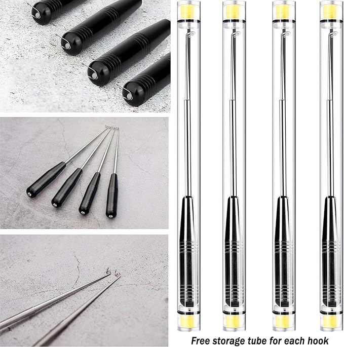 Fish Hook Remover Tool, Fishing Hook Quick Removal Descending Device, Fishing Gear Security Equipment Kits for Adult, Hook Extractor Accessories Detacher Tools with 4PCS Storage Tube