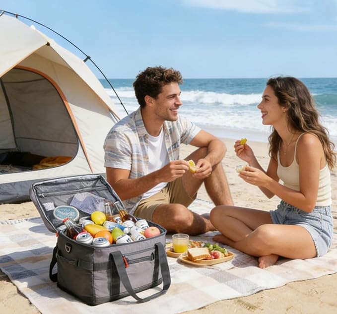 TOURIT Soft Sided Cooler Bag Insulated 30/48/60 Cans, Large Collapsible & Leakproof Ice Chest for Picnic, Beach, Camping, Travel, Sports Fan Coolers