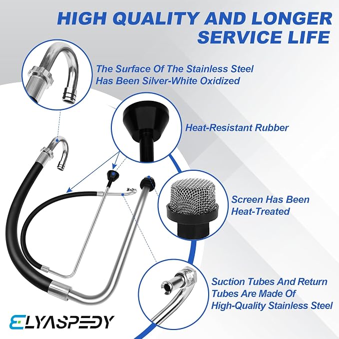 2026 New Stainless Steel Suction Hose and Reflux Line Sets,Compatible With Graco 390 395 490 495 595 And Tongshan T300 500 Airless Spraying/Line Painting Machine,Airless Paint Sprayer Accessories