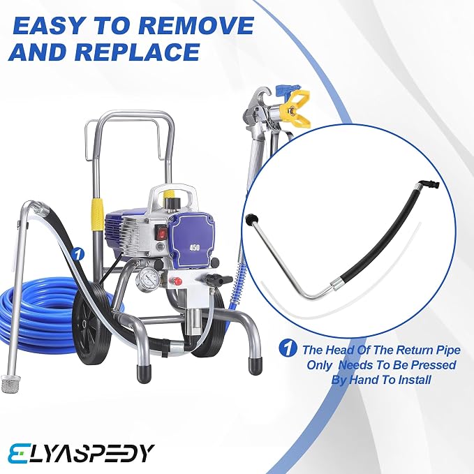 2026 New Upgraded Stainless Steel Suction Hose and Reflux Line Sets,Complimentary 2 Stainless Steel Filter,Compatible With Titan 440 450 Airless Spraying Machine,Airless Paint Sprayer Accessories
