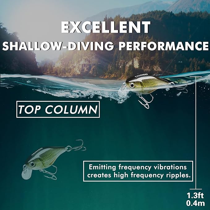 TRUSCEND Swimmax Easy Catch Fishing Lures with BKK Hooks, Wiggling, Vibrating, Rattling and Gurgling for More Bites, Heavy-Duty Dyneema Fiber Jointed Swimbaits for Bass, Trout, Crappie, Walleye, Pike
