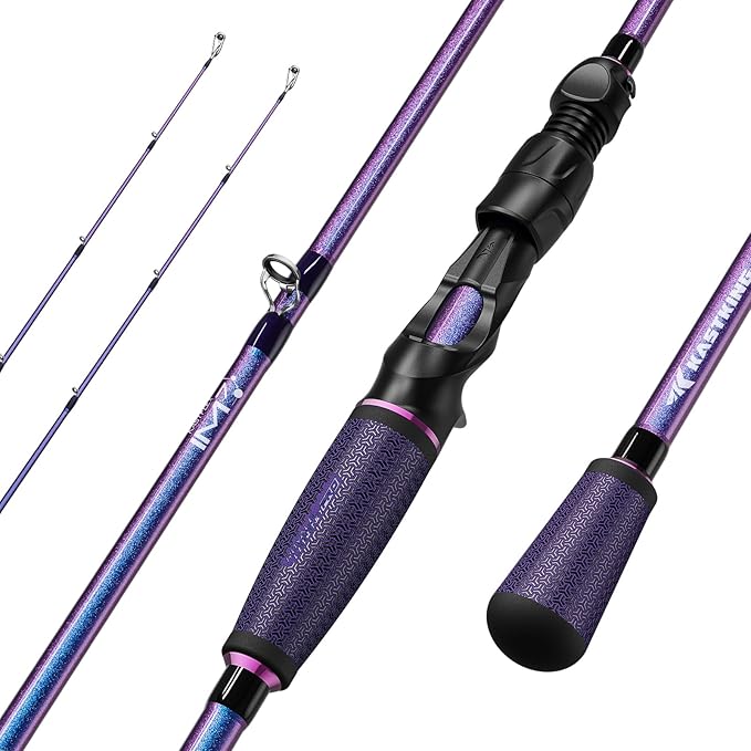 KastKing Royale Legend Pro Technique Bass Fishing Rods, KastFlex IM7 Graphite Blanks, 2-Piece Rod with Extra Tip, SlipLock Technology Handles, PTS Power Transition System, Built-in Hook Keeper