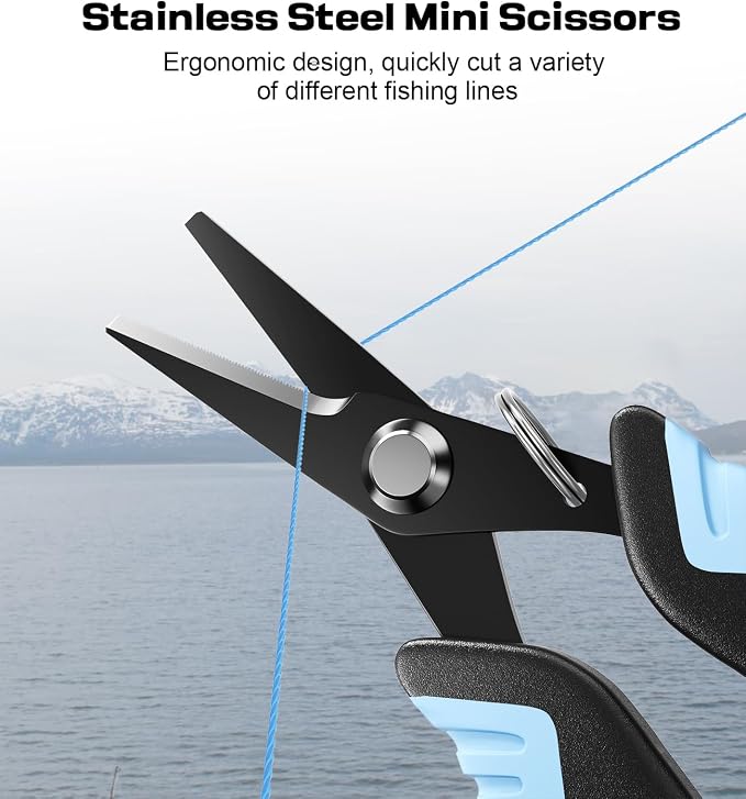 Sidomma Pro Fishing Gear and Equipment Tools Accessories Kit with Fishing Pliers Fillet Knife Scissors Fish Lip Gripper Fish Ruler Fishing Gifts for Men Saltwater Fishing Fly Fishing Ice Fishing