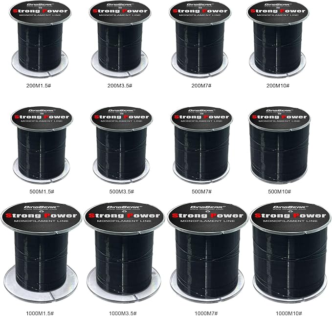 Nylon Fishing Line 200/500/1000M Monofilament Nylon Fishing Strong Tension Wire Fishing Line 4 Colors 5-35LB for Fishing/Hanging/Craft