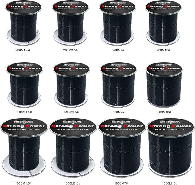 Nylon Fishing Line 200/500/1000M Monofilament Nylon Fishing Strong Tension Wire Fishing Line 4 Colors 5-35LB for Fishing/Hanging/Craft