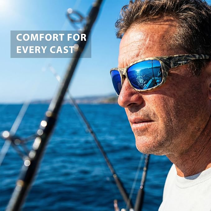 maivnz Floating Polarized Fishing Sunglasses for Men Women, Unsinkable UV400 Sports Glasses for Kayaking, Boating & Surfing