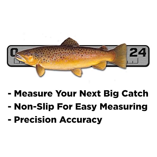 USATuff SeaDek EVA Foam Fish Measuring Ruler for Boat, Fishing, Kayak | Adhesive Backing Peel & Stick - 24" StormGray-Black