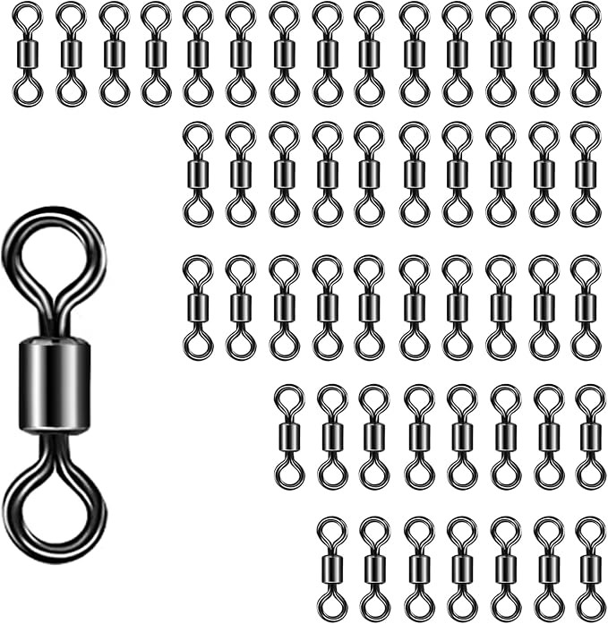 Eupheng Quick Change Fly Fishing Snaps Stainless Steel, Fishing swivels, Fast Easy & Secure, Hook Snaps for Flies, Jigs, Lures, Great Value Pack