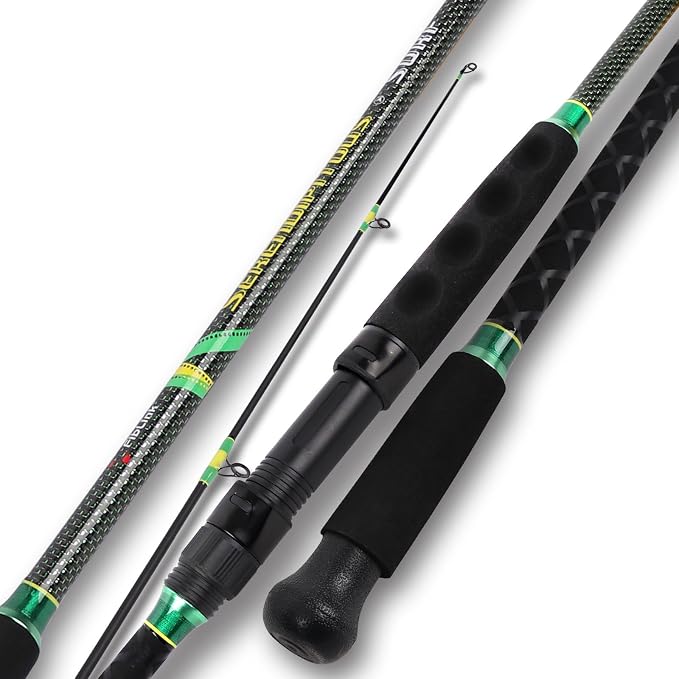 Fiblink 2-Piece Surf Spinning/Casting Fishing Rod, Carbon Fiber Fishing Rod(8’/8’6”/9’)