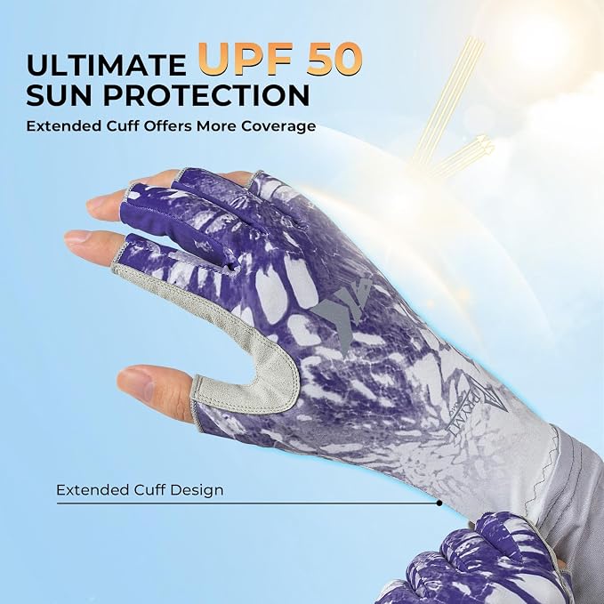 KastKing Sol Armis Sun Gloves UPF50+ Fishing Gloves UV Protection, Sun Protection for Outdoor, Kayaking, Rowing