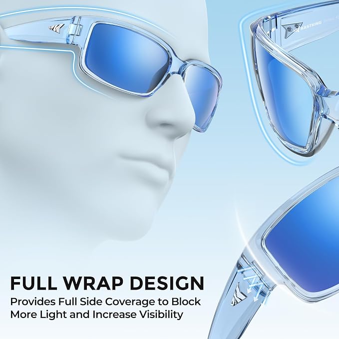 KastKing Skidaway Polarized Sport Sunglasses for Men and Women,Ideal for Driving Fishing Cycling and Running,UV Protection