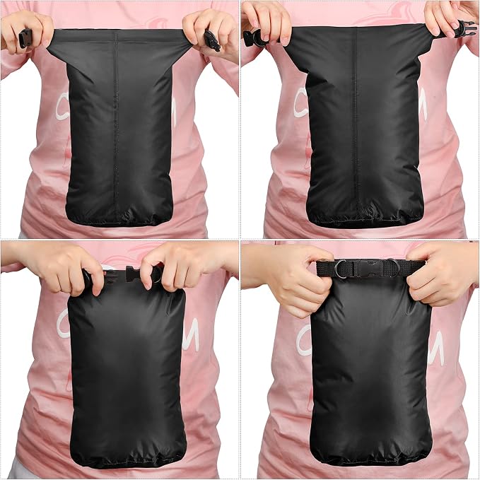 Shappy 6 Pcs Waterproof Dry Bag Set Ultralight Stuff Sack 20/15/10/8/5/3L Backpacking Bag with Long Adjustable Strap Outdoor Keep Gear Dry Sack for Camping Kayaking Boating Hiking Travel