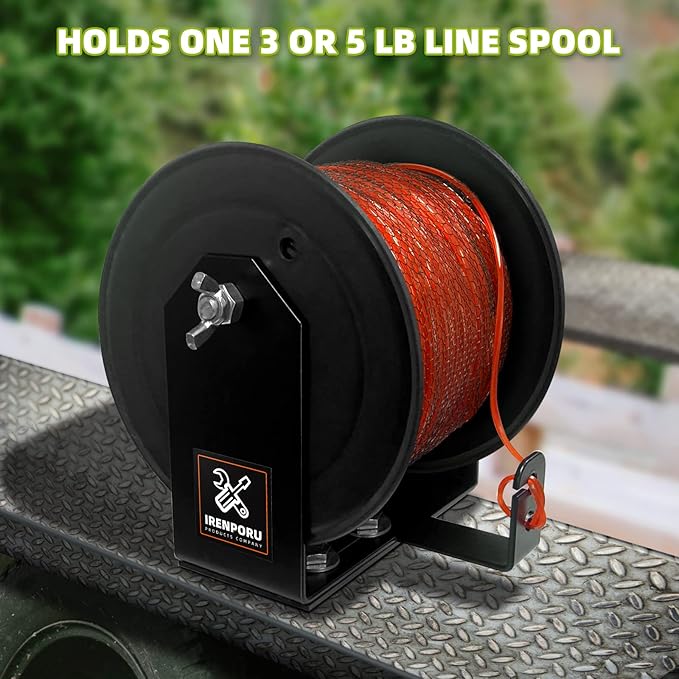 Adjustable Width (4.65"-9.54") Weed Wacker Trimmer Line Holder,Line Spool Rack,Supports 3 & 5 Pound Spools,with Mounting Hardware,for Landscape Trailer Organization Accessories