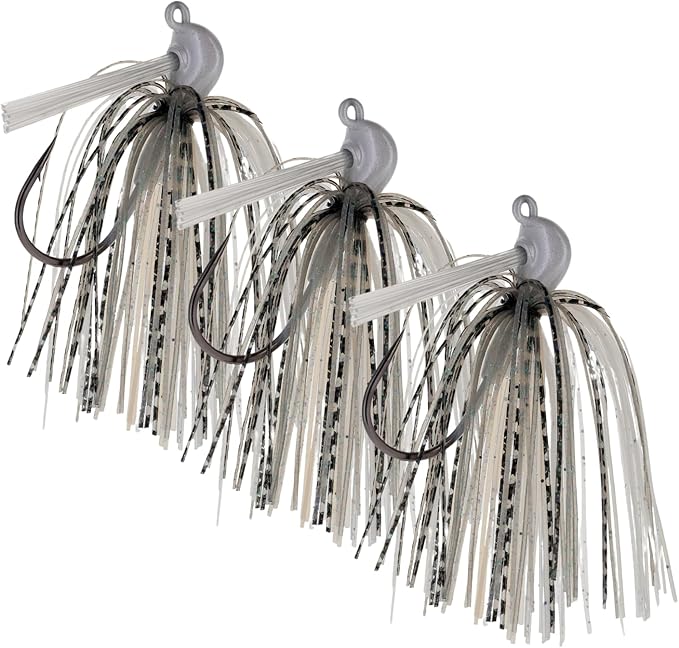 Reaction Tackle Flipping Jigs for Bass Fishing – Weedless Design Fishing Jig Head Fishing Lures - Bass, Pike, Walleye, Muskie and More (3-Pack)