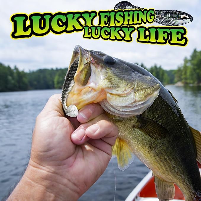 LUCKYFISHING Paddle Tail Swimbaits 10/16/20 PCS Fishing Lures Soft Plastic Lures for Trout Crappie Walleye Soft Baits for Bass Fishing Freshwater Saltwater 4.1/3.5/3/2.5 Inch