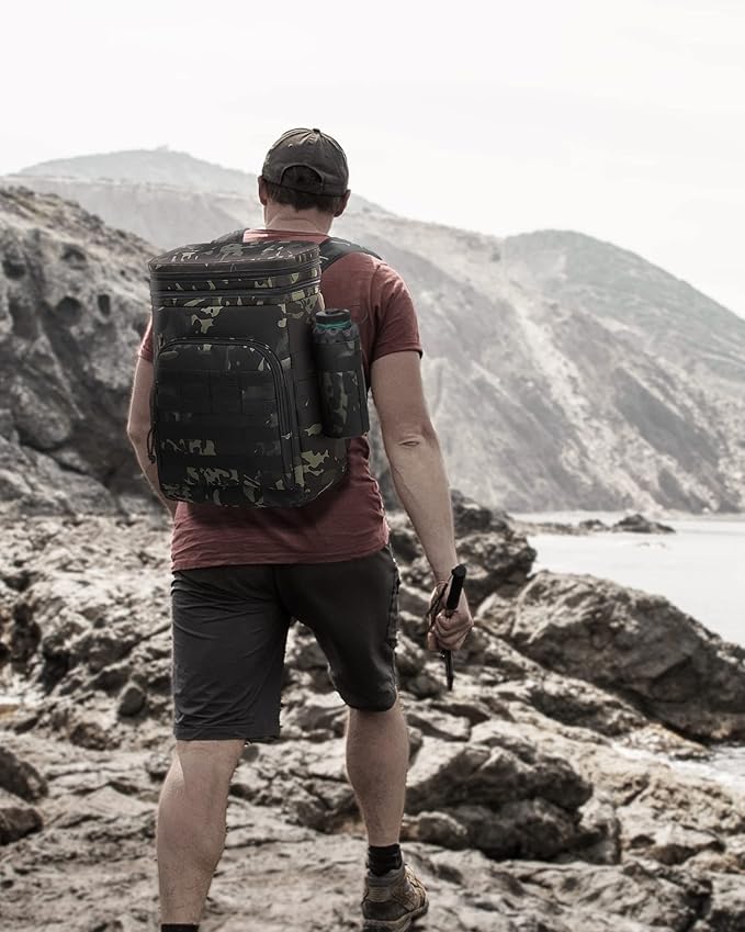 TACTICISM Tactical Cooler Backpack Insulated Leak-Proof - 24L Heavy Duty Lunch Backpack for Men Women Adults, Soft Ice Chest Backpack as Gift Work Hiking Camping Fishing Accessories