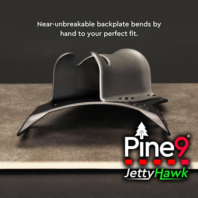 JettyHawk Fishing Rod Hip Holster, Hands-Free Quick-Draw Holder, Fits 1.5-2" Pole, for Spinning, Baitcaster, Centerpin & Surf Rods, Wading & MOLLE Belts