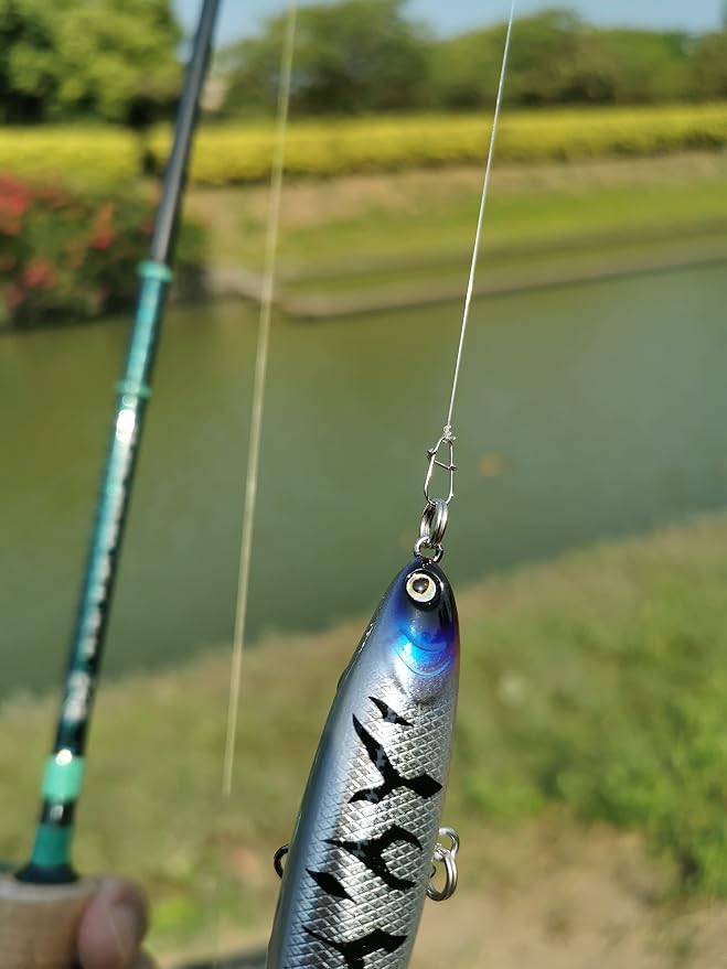 Crankbait Snaps & Snap Clips for Bass Lures, Duolock Snaps Fishing Freshwater, Duo Lock Fast Snaps Stainless Steel Higher Tensile Strength