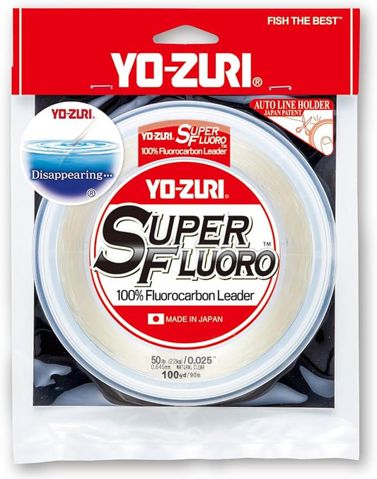 YO-Zuri Fluorocarbon Line Super Fluoro 30YDS/100YDS Color: Clear
