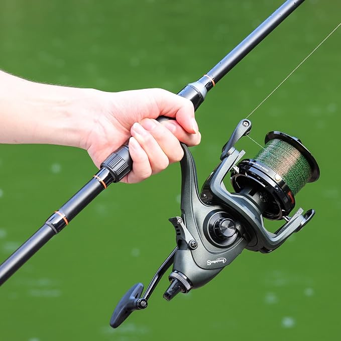 Sougayilang Saltwater Spinning Reels 10000 Series Carp Fishing Reels, CNC Aluminum Spool Fishing Reels for Saltwater Freshwater
