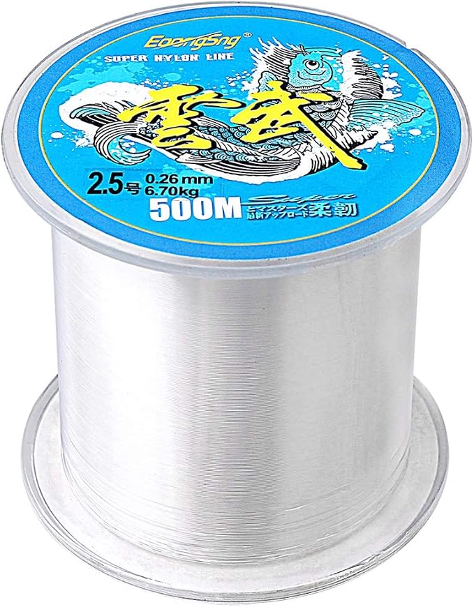 1641 Ft Clear Fishing Line, Strong Fishing Wire Monofilament Invisible Nylon Fish String for Hanging Decorations Balloon Garland Crafts