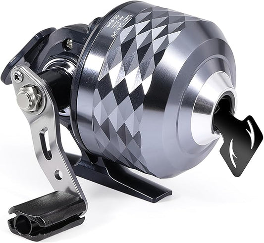Sougayilang Spincast Fishing Reel - 3.9:1 High Speed, All-Metal Gears, 10LB Drag - Easy Push Button Casting for Bass, Trout, Catfish - Left/Right Hand Changeable，Includes Monofilament Line