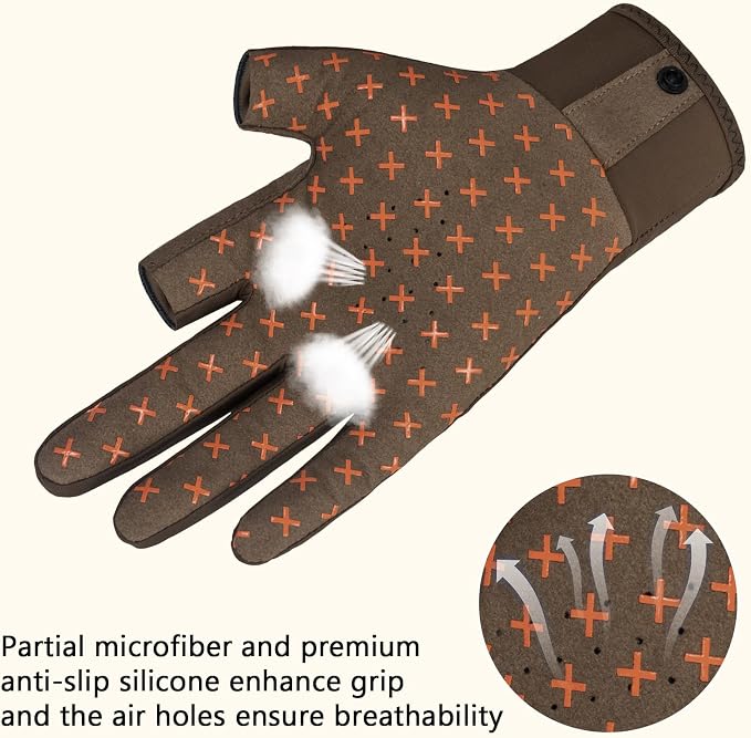 BASSDASH Unisex Fingerless Camo Hunting Gloves for Men's Women's Early Season Warm Weather UPF 50+ Lightweight Fishing Photography HG03