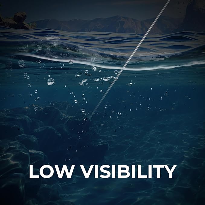 KastKing Kovert 100% Fluorocarbon Fishing Line - Clear Fishing Leader, High Sensitivity, Strong Knot Strength, Shock & Abrasion Resistant, Extreme Clarity, Ultra-Low Visibility, Fast Sinking
