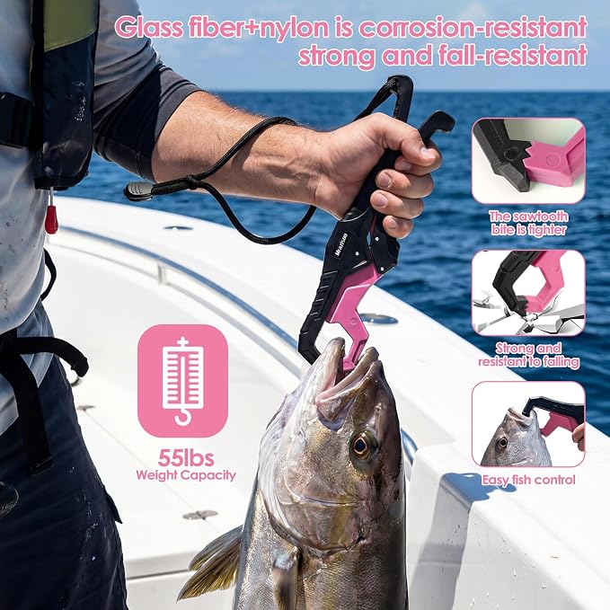 Fishing Tools Kit-Stainless Steel Fishing Pliers, Fish Lip Gripper, Multi-Functional Jaw Anti-Corrosion, Fishmen Must Have Fishing Gear