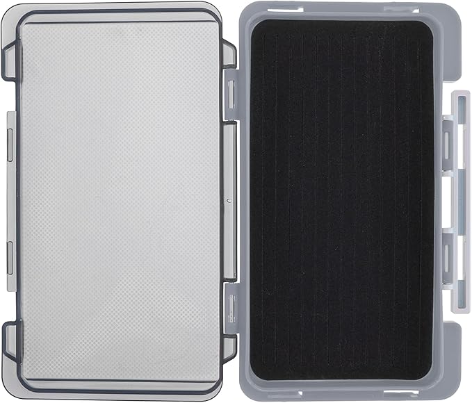 Fishing Tackle Box Slit Foam Case, Super Slim Fishing Lures Jig Box Hooks Spinners Spoons Storage Tackle Tray, (6.8 * 3.8 * 0.8inch) (Gray)