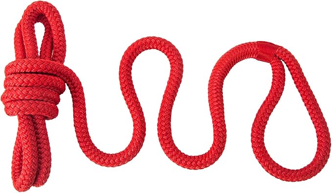 2 Pack 3/8'' x 6' Boat Fender Lines for Mooring, Docking Ties & Small Boat,Premium Marine- Grade Double Braided Nylon Boat Rope with a 5" Eyelet,Anti-Wear & Weather-Resistant-Red