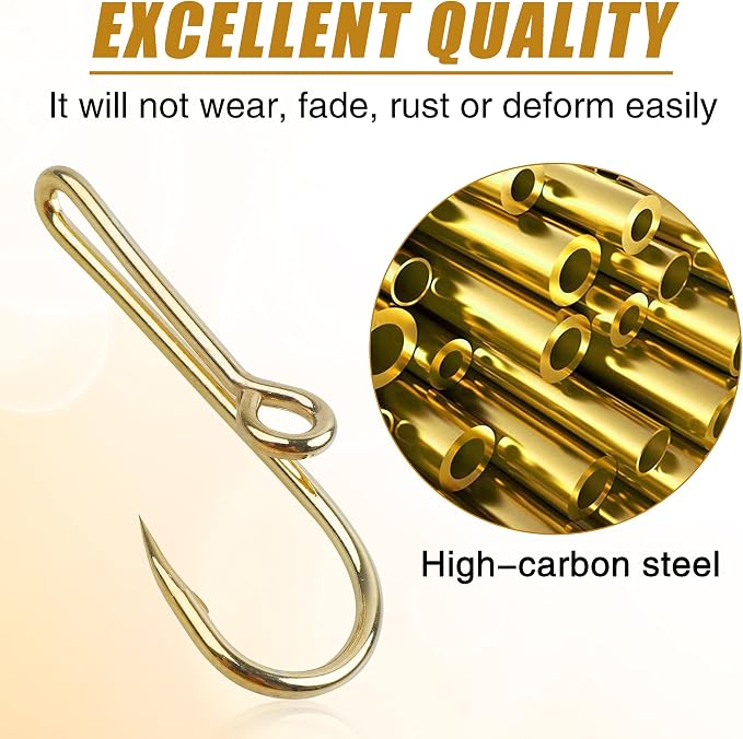 Fishing Hook Hat Pins,10pcs/20pcs Pins for Fishing Hat Hook Clip,Tie Clips for Hat Clasp Fashion Trend Hat Decoration Gold&Black
