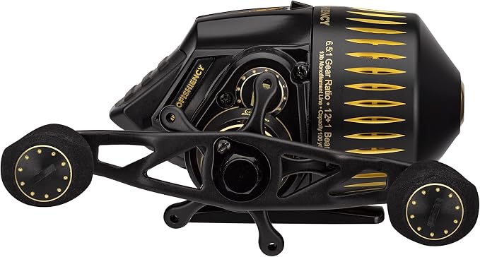 ProFISHiency Sniper High Speed Spincast Reel | Pre-Spooled w/100 Yards 10lb Monofilament Line | 6:5:1 Gear Ratio | Heavy-Duty Aluminum Cone, All-Metal Gears | Fastest spincast Reel in the World
